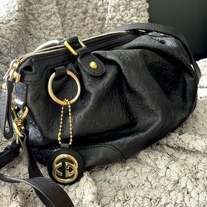 Gucci vintage black crossbody bag!